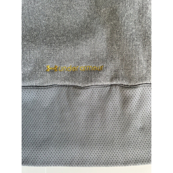 Under Armour Womens Gray Size Small Cowl Neck Semi Fitted Hooded Sweatshirt Gold - Picture 7 of 8